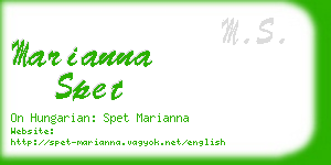 marianna spet business card